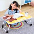 Cartoon Foldable Laptop Study Desk Wooden Table For Children. 