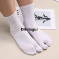 Difutagui Japanese Unisex Fiber Two Finger Socks Flip Flop Sandal Split New style Toe Tabi Ninja Geta Socks Deodorant Breathable Long Sock. 