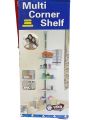 Multi Corner Shelf - No Tools 4 Tier Multi Use Corner Rack/ Shelf Holder Shelves Adjustable Storage Space Saver Organizer Bathroom, Toilet, Kitchen. 