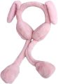 Soft Headband Fluffy Rabbit Ears Moving Ears Plush Earmuffs. 