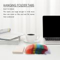 NAMUNY 60 Pcs 2 Inch Hanging Folder Tabs and 120 Grids Inserts for Quick Identification of Hanging Files Hanging File Inserts. 