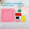 Creative Sewing Needle and Thread Painting DIY Embroidery Doll Set Stuffed Animal with Sticker Cartoon Animal Felt Sewing Kit Hand Puppet Making DIY Handcraft Kit Educational Children's Toy Beginners. 