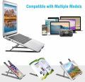 Aluminum Alloy 6-Level Adjustable Laptop Stand for 10 to 17 Inches Mackbook/Laptops. 