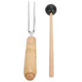 256HZ Tuning Fork with Wooden Hammer for Physical Experiment Teaching Nerve Test. 