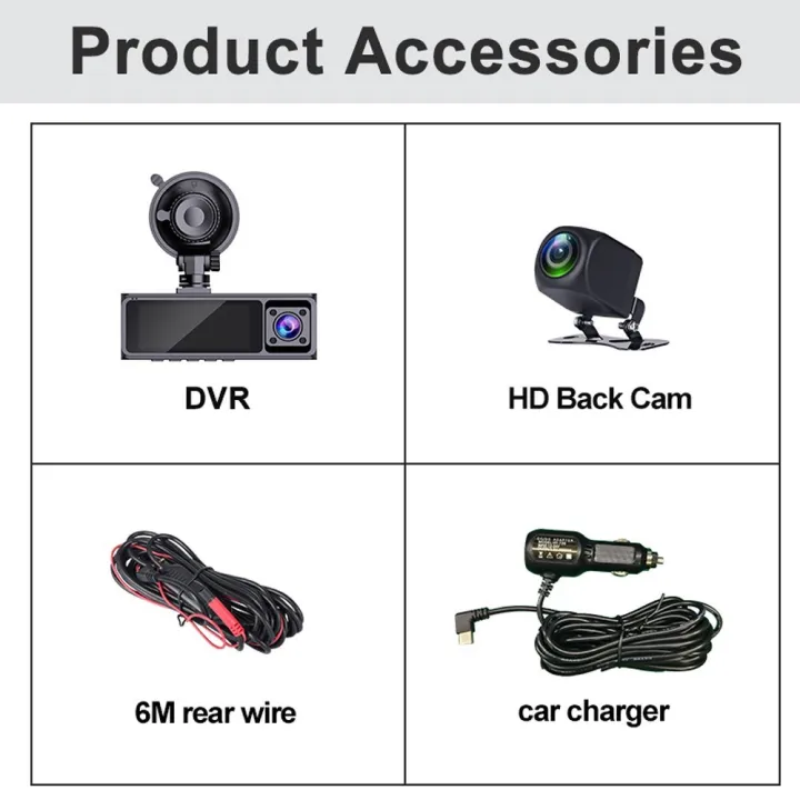 2.5K%20Car%20DVR%20Dash%20Camera%20Front/Inside/Rear%203-Lens%20Driving%20Recorder%203.16%20Inch%20Screen%20Dashcam%20-%20Image%206