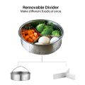 3Pcs/Set Pressure Cooker Accessories Stainless Steel Steam Basket with Egg Steamer Rack, Divider for Kitchen Cooking. 