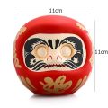 Cute Ceramic Japanese Daruma Doll Statue Lucky Charm Feng Shui Craft Mini Piggy Bank Tabletop Ornament Zen Money Box Home Decor. 