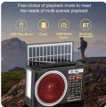 Isolar IS-809BTS Solar Bluetooth Speaker FM/AM/SW1-6 8Band Radio with BT/USB/TF Card Music Player with LED Light. 