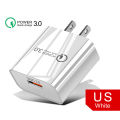 NNBILI 18W 3A Quick Charge QC 3.0 USB Charger Fast Charger 3.0 Phone Charger for iPhone for Huawei Samsung Xiaomi Redmi EU Plug. 