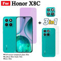 Honor X8C Anti Blue Light RayTempered Glass Honor X7C X8B X7B X6B Anti-Spy Tempered Glass Screen Protector+Camera Lens Film+back Film. 