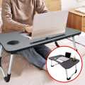 Comfortable Foldable and Portable Multi-Purpose Laptop Table Stand/Study Table/Bed Table/Ergonomic & Rounded Edges/Non-Slip Legs/Engineered Wood/Color. 