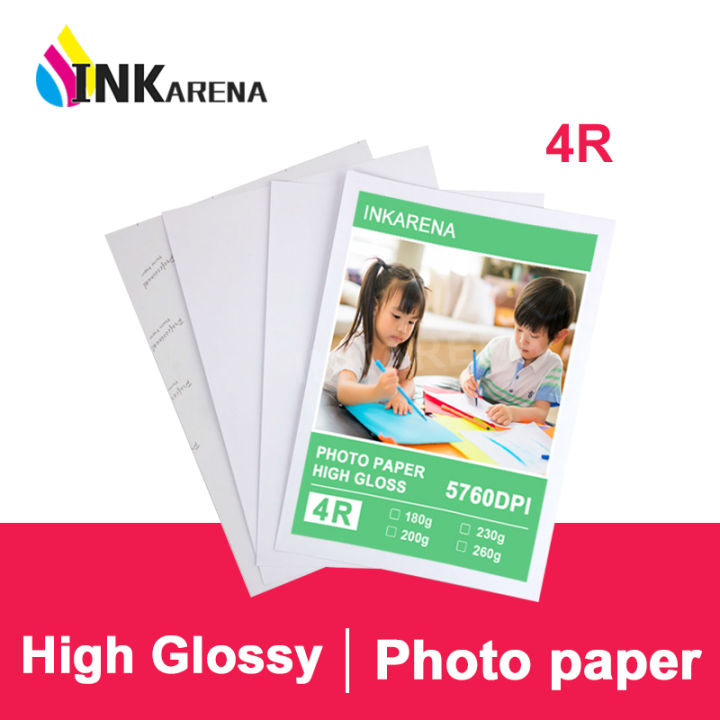 【New Arrivals】Photo Paper 4R 6inch High Glossy Printer Photographic Paper Printing for Inkjet Printer Offices Photo Studio 100 Sheets
