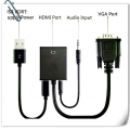 VGA To HDMI-compatible Converter Computer TV HD Chip Cable with Audio Power Supply VGA To HDMI-compatible Wiring. 