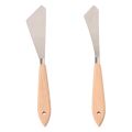 NAMUNY 2 Pcs Painting Knife Spatula Palette Knife Wood Handle and Painting Accessories for Art and Paint. 