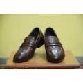Cele Brown Leather Solid Slip On Shoes For Men. 