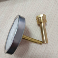 Water Temperature Gauge 120° C 2pcs with Copper Sheath 1/2 Inch Screw-in Buffer Boiler Heating. 