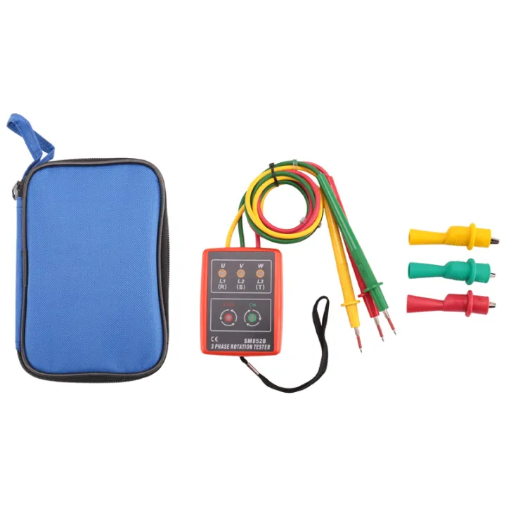 New 3 Phase Sequence Rotation Tester Indicator Detector Meter LED ...