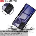 Vivo Y30 / Vivo Y50 (Same Size) Clear Transparent Black Bumper  Cover Case -Non Yellowing. 