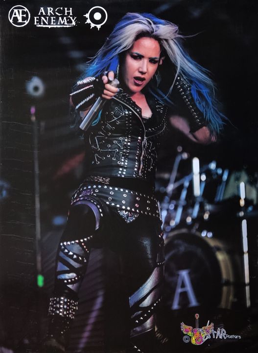 Arch Enemy Singer Poster: Multicolour Wall Decor - 14x19 Inches - 130-200 GSM Paper - Perfect For Office, Home, Or Student Room
