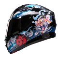 KPI Heritage Edition Full Face Helmets For Bike | Limited Edition Printed Full Face Helmet With High Impact Shock Absorbent Shell. 