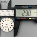 Sutuiying New 2025 29mm White Pilot Style Watch Dial and Hand Sets C3 Fashion Green Luminous Fit NH35 ETA PT Movement Watch Parts for Mod. 
