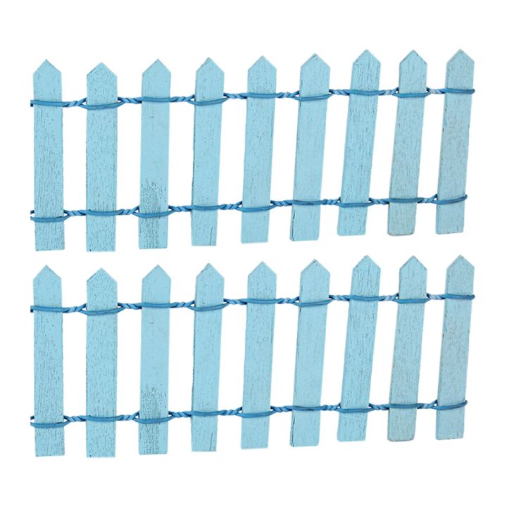 2Pcs%20Wooden%20Fencing%20Wood%20Barrier%20DIY%20Mini%20Landscape%20Fairy%20Garden%20Figurines%20Miniatures%20Accessories%20Handmade%20Green%20-%20Image%204