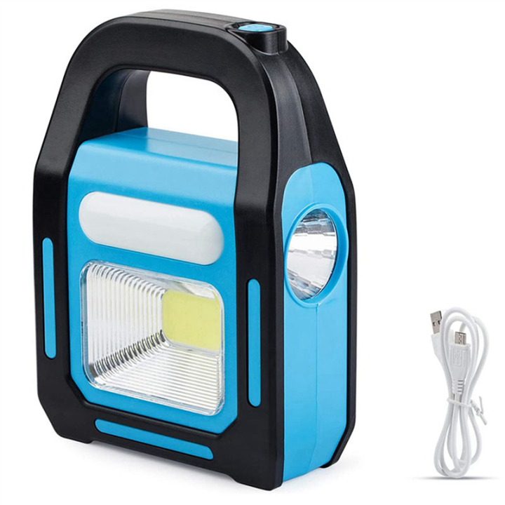 ARELENE 4X 3 in 1 Solar USB Rechargeable COB LED Camping Lantern, Charging for Device, Waterproof Emergency Flashlight LED Light