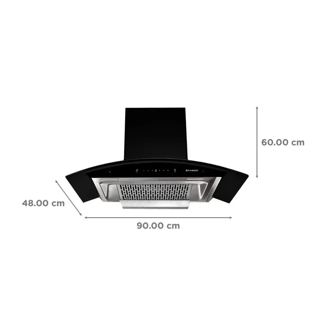 FABER%20CREST%203D%20IND%20HC%20SC%20BK%2090%20Cm%201200m3/hr%20Ducted%20Auto%20Clean%20Wall%20Mounted%20Chimney%20with%20Touch%20Control%20(Black)%20-%20Image%202