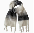 Pebbles Nepal Plaid Simple and Minimal Scarf for Women. 