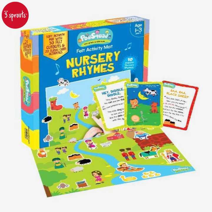 Sprout Rhyme 3 Sprouts Felt Activity Mat-Nursery Rhymes - Podsquad | Daraz.com.np