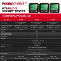 Wenefang HABOTEST HT97 Digital Socket Tester Smart Voltage Detector RCD Original GFCI Voltage Test EU US UK Plug Large display Socket Tester. 
