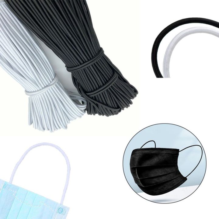 Ear Hanging DIY Ribbon Mask Making String Round Rubber Elastic Cords Face Masks Rope Elastic Rope Stretchy Threads