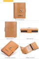 Baellerry Pu Leather RFID Blocking Pop Up Metal wallet Aluminum Card Case Anti Theft Purse For Unisex. 