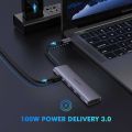 Ugreen 5 in1 USB-C To HDMI+3*USB 3.0 A+PD Power Converter. 