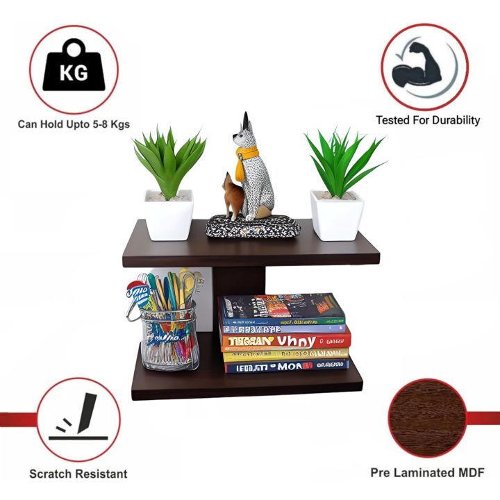 kamakhya%20Wall%20Mounted%20Decorative%20Shelf%20Stand%20Racks%20Tier%202%20Teak%20-%20Image%205