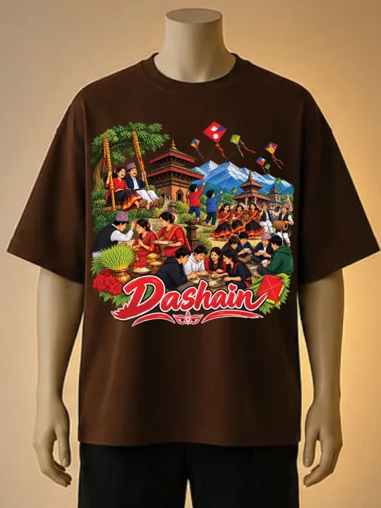 Dashain%20Printed%20T-Shirt%20for%20Men%20&%20Women%20%E2%80%93%20Festival%20Design-%20Brown,%20Blue,%20Black,%20White,%20cream,%20Maroon%20-%20Image%202