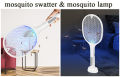 Mosquito Swatter Hit, Pest Control USB Rechargeable Mosquito Racket Bat Electric Bug Zapper, Insect Killer, Electric Mosquito Killer. 