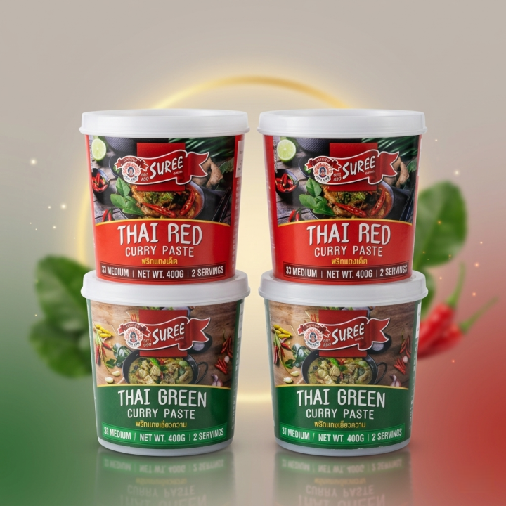 Suree Thai Curry Paste 400g | Green Curry Paste & Red Curry Paste ...