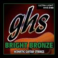 GHS Strings BB10U Bright Bronze 80/20 Bronze Ultra Light Acoustic Guitar Strings 010-046. 