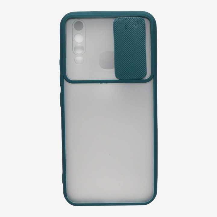 Transparent/Green Color Vivo Y11 Mobile Cover