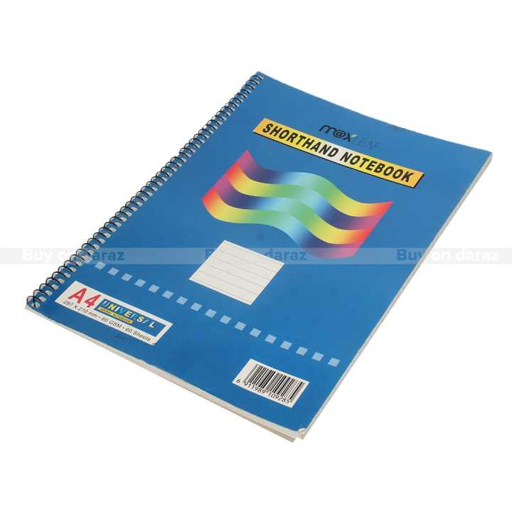Maxleaf 60 Sheets A4 Shorthand Spiral Notebook