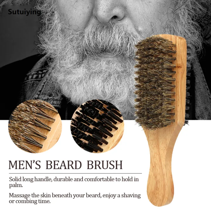 Sutuiying%20Men's%20Double-Sided%20Boar%20Bristle%20Beard%20Comb%20with%20Long%20Wooden%20Handle%20%E3%80%902025%20Version%E3%80%91%20Cleaning%20Brush%20Beauty%20Anti-Static%20Brush%20Natural%20Premium%20-%20Image%202
