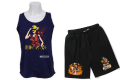 Luffy Anime Combo Printed Tank Top And Half Pant For Men And Women. 