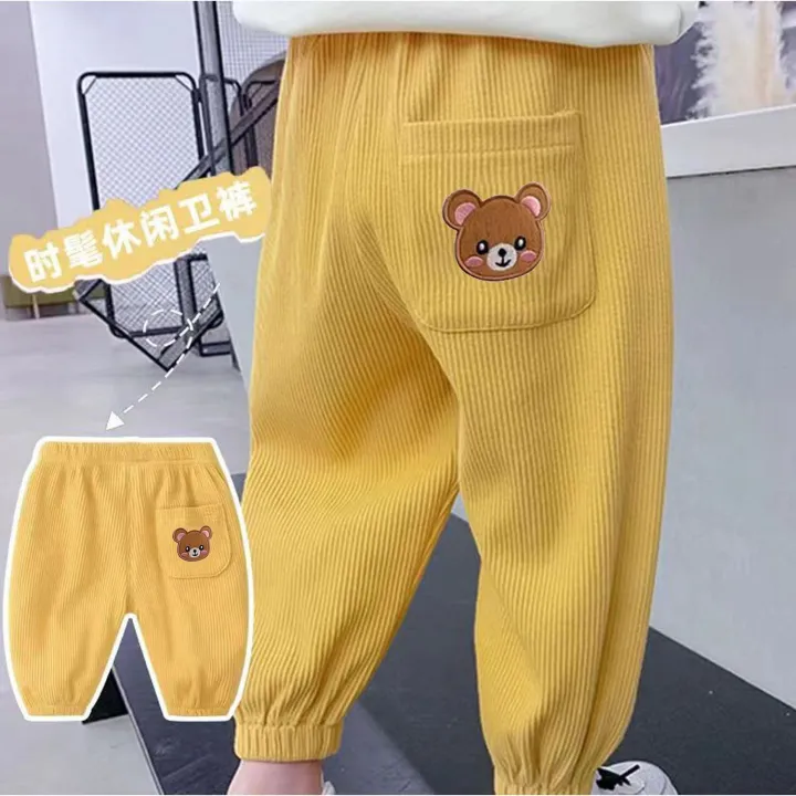 2023%20Autumn%20New%20Girls%20Casual%20Pants%20Legging%20Long%20Pants%20Boys%20Sweatpants%20Baby%20Home%20Carved%20Pants%20Breathable%20-%20Image%203