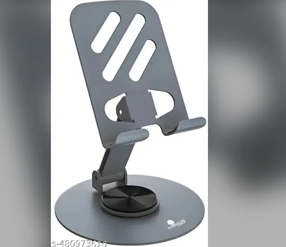 Metal%20Body%20Mobile%20Phone%20Stand%20for%20Desk/Bed,%20360-Degree%20Rotating,%20Adjustable%20Foldable%20Cell%20Phone%20Holder%20-%20Image%202