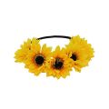 NAMUNY 2X Floral Autumn Sunflower Crown Hair Accessories Bridal Holiday Hair with Sunflower Hair Accessories. 