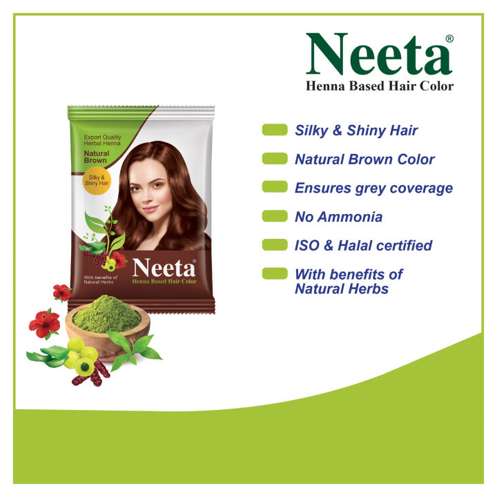 Neeta%20Powder%20Hair%20Color,%20Henna%20Based%20Hair%20Color%20Natural%20Brown%20(15g%20Pack%20of%2010),%20Silky%20Soft%20and%20Shiny%20Hair%20Colour%20with%20Benefits%20of%205%20Natural%20Herbs%20-%20Image%204