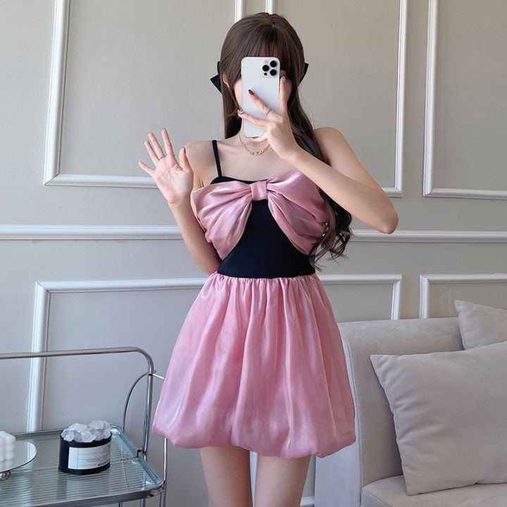 Swimsuit women's one-piece suspender girl retro skirt swimsuit conservative thin flesh hot spring swimsuit professional wholesale