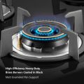 KAFF 5 Burner Built-In-Hobs | Alton ALNF 865 | 86cm | Auto Electric Ignition | Black Tempered Glass (8 mm Thick) | Designer Anti Slip Metal Knob. 