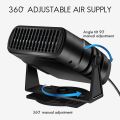 NAMUNY Portable Heating Cooling Fan Auto Car Heater Defroster Demister 200W Heater Windshield 360 Degree Rotation 24V. 